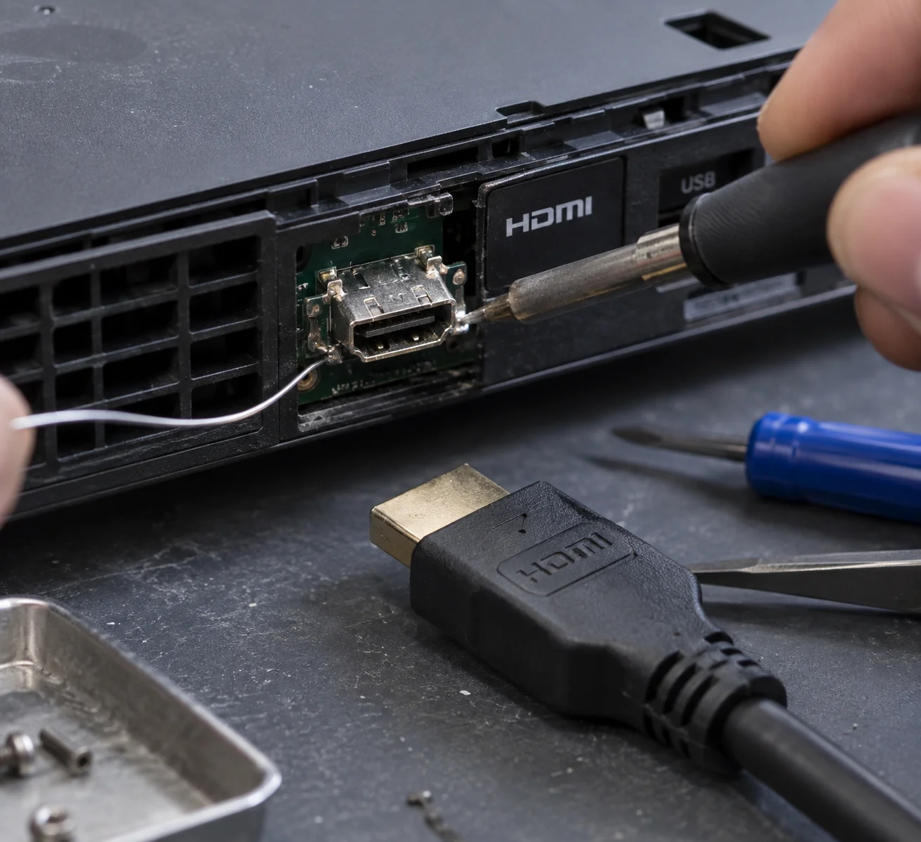 Reparação de porta HDMI de consola